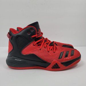 Adidas Bounce Dual Threat Men's High Top Bball Red Black Shoes AQ7755 US Size 8